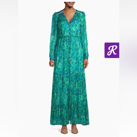 EUC Johnny Was Raquel Floral Silk Maxi Dress - Picture 2 of 5